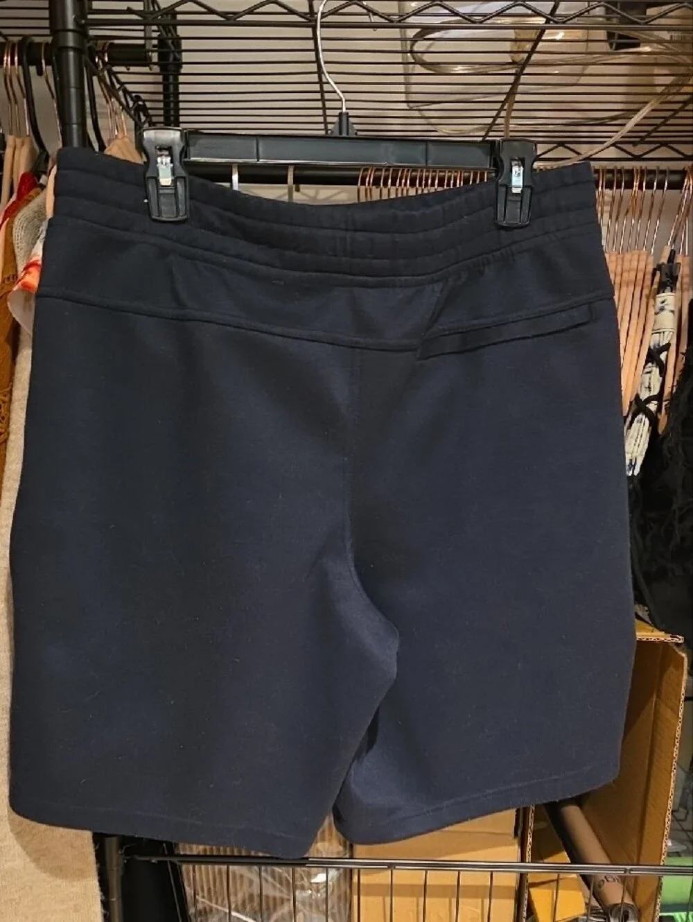 Men's Navy Drawstring Fleece Shorts